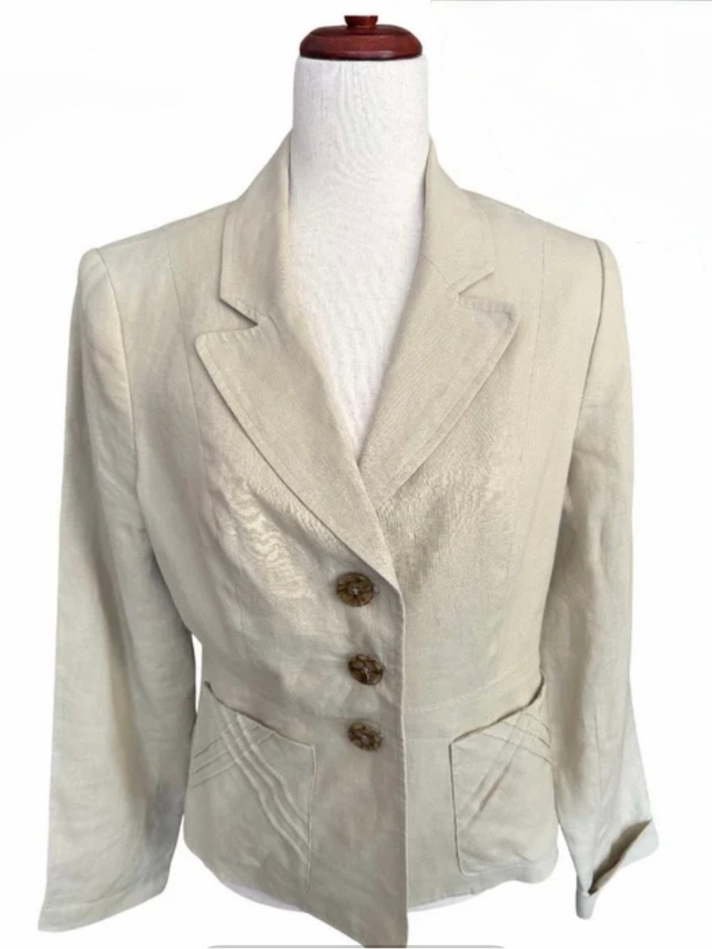 Merona Cream  Linen lined Tailored Blazer Jacket